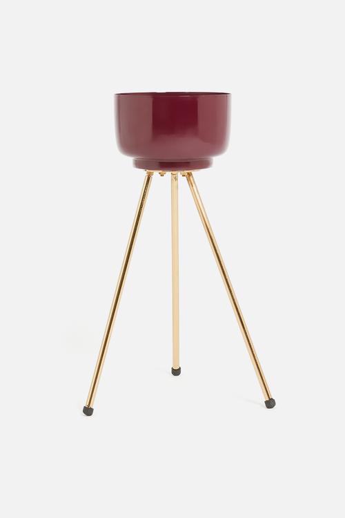 Flower pot stand small - burgundy