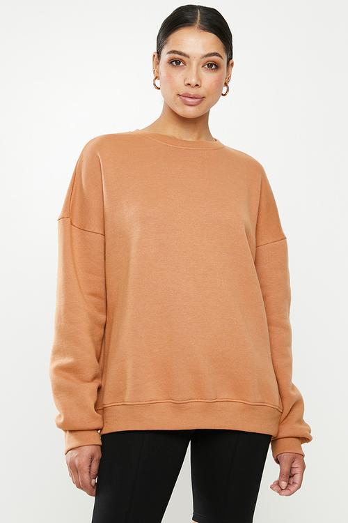 Basic oversized sweatshirt - tan