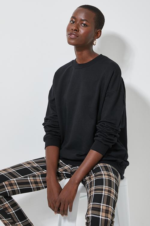 Crew neck sweat - black