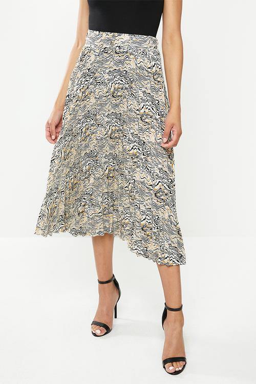 Abstract pleated midi - multi
