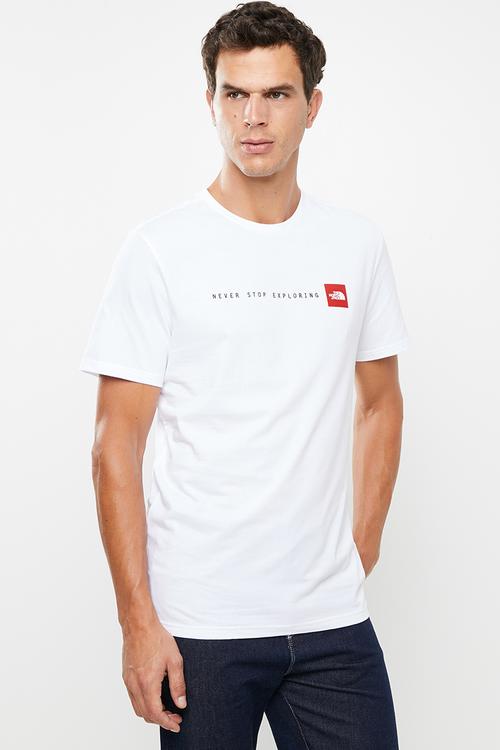 Never stop exploring tee - white