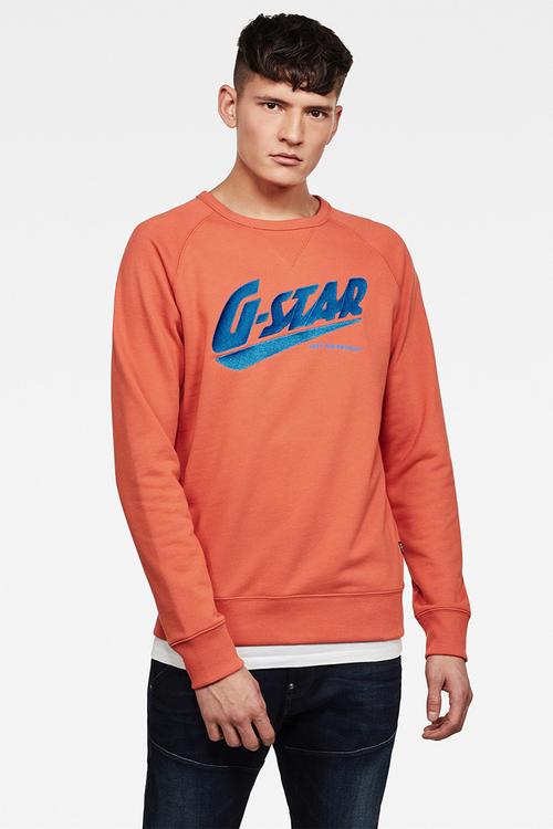 Fast raglan graphic sweater - coral