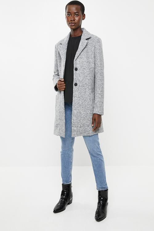 Larya melange coat - light grey