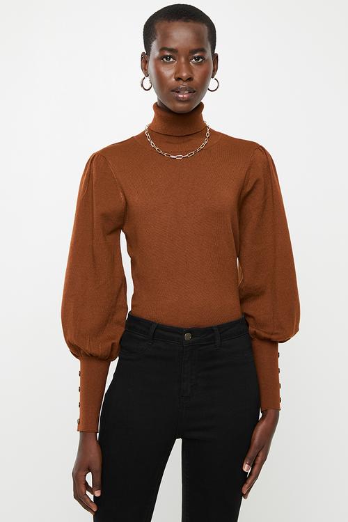 Julia rollneck pullover - brown