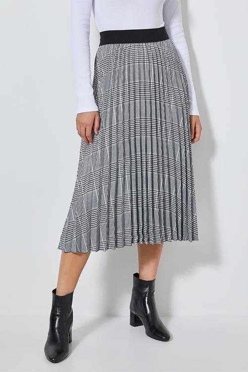 Pleated skirt - black & white 