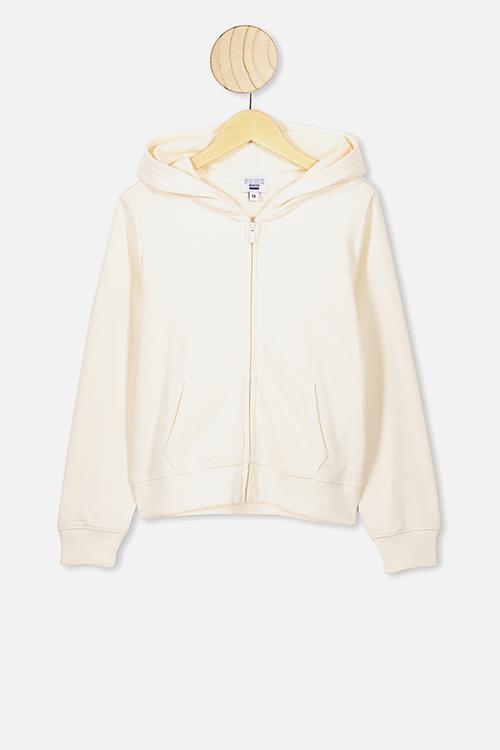 Poppy zip through hoodie - cream 
