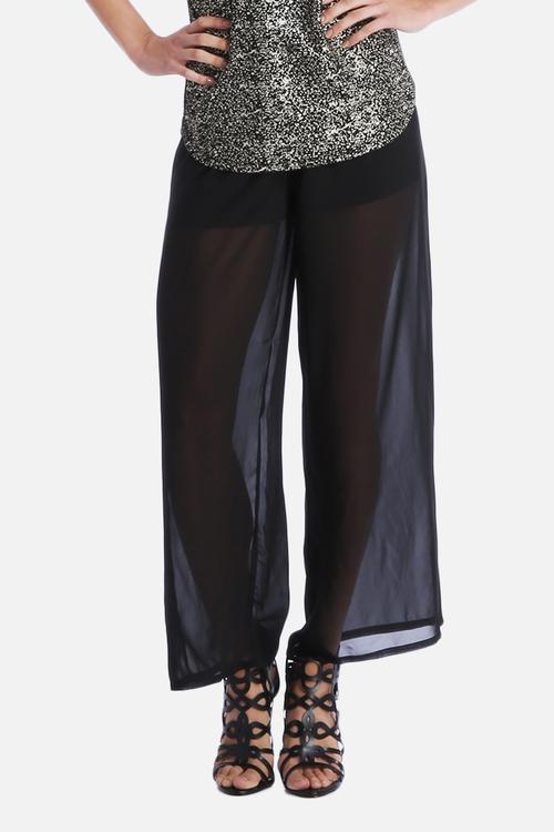 Sheer Wide Leg Pants