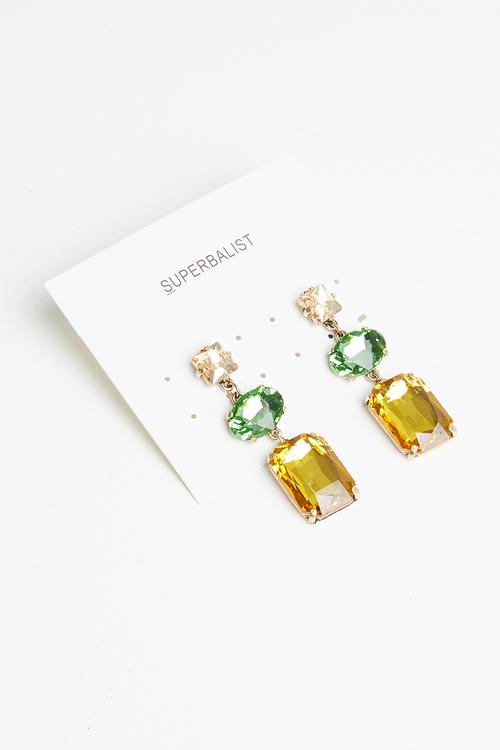 Multi-coloured drop earrings - multi