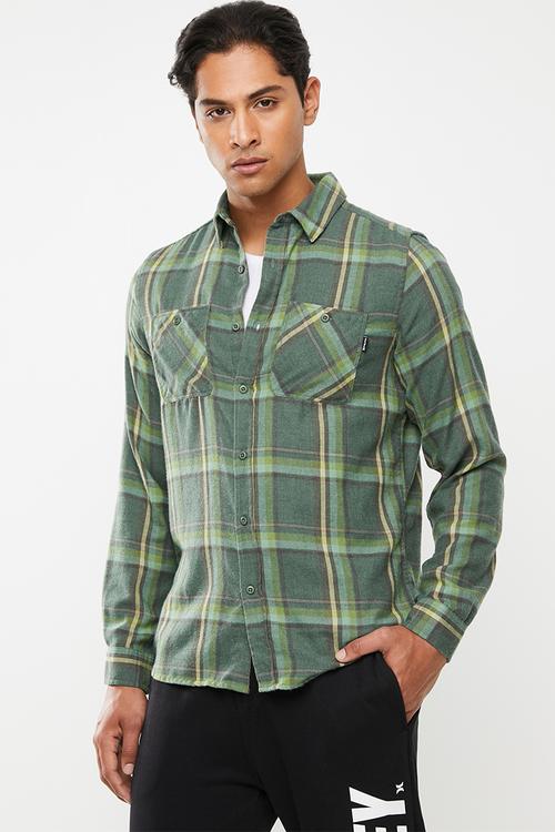 Creeper washed shirt - galantic jade