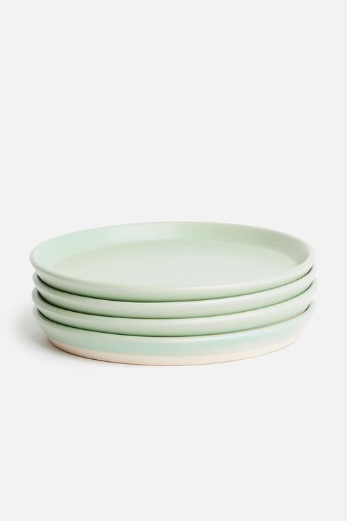 Ashen side plate set of 4 - duck egg