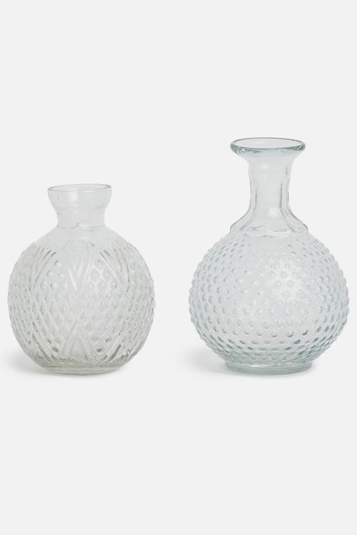 Clear vase set of 2 - clear