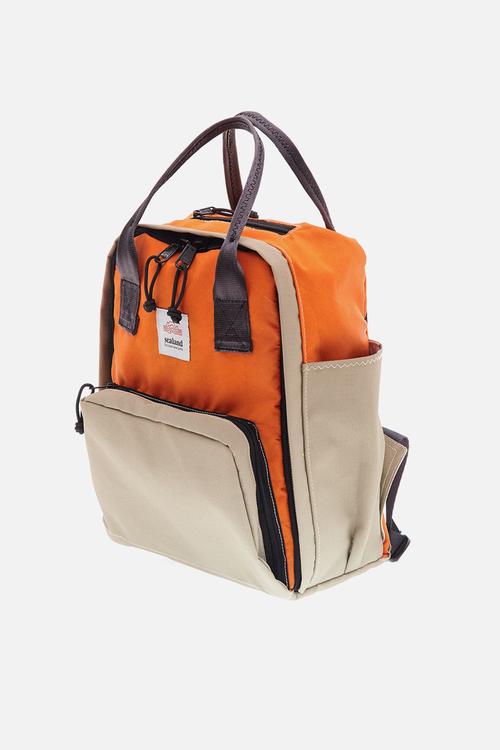 Buddy backpack - orange & beige 
