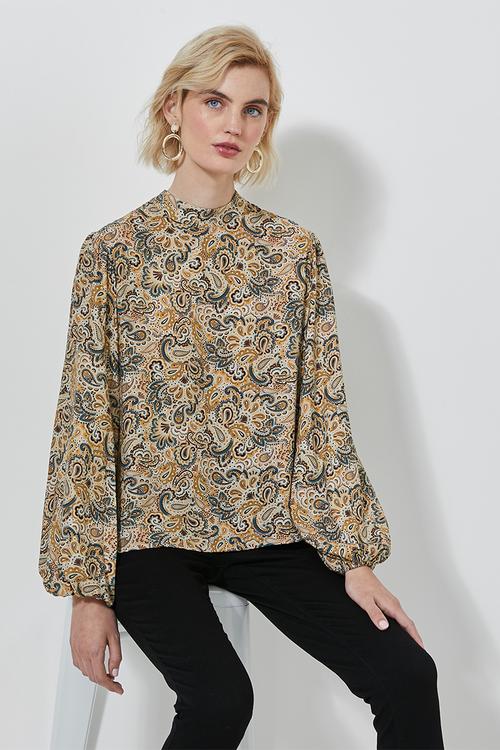 Hi neck blouse - multi 