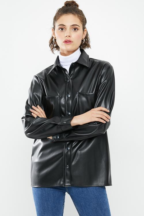Pu jacket - black