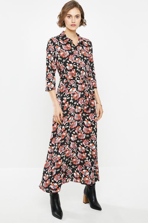 Starr life 3/4 maxi dress - black