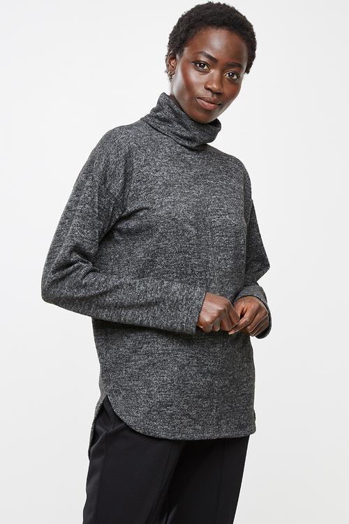 Turtleneck top - grey