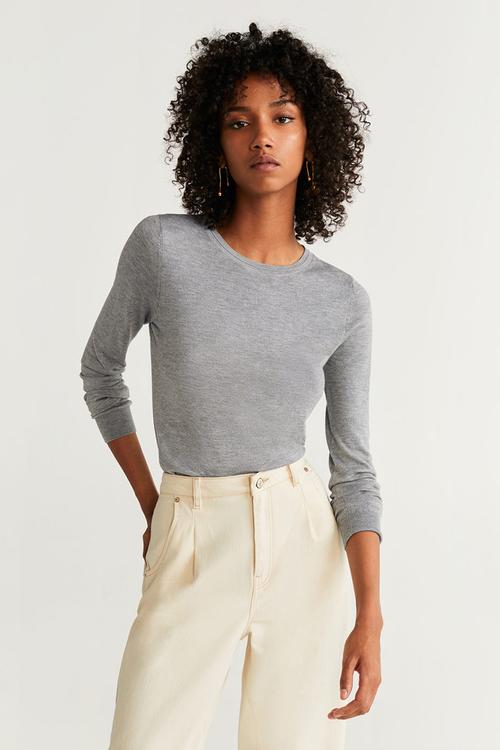 Round neck jersey - grey