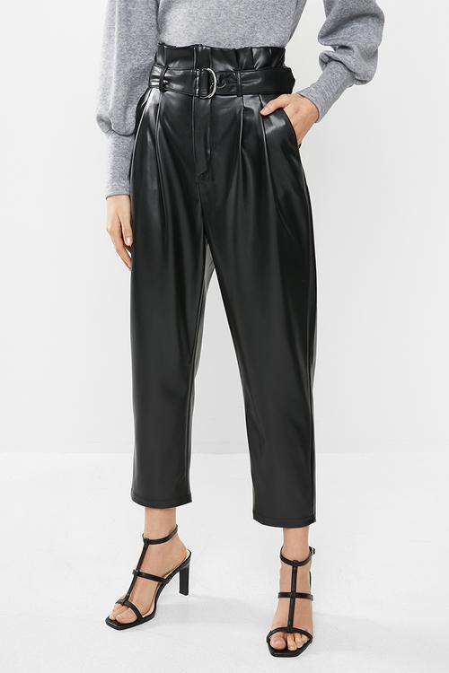 Pleather pants - black