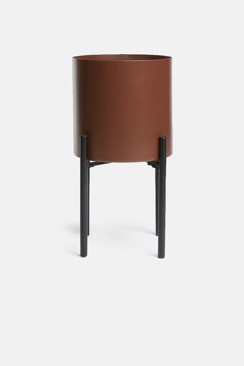 Table planter - maroon & black