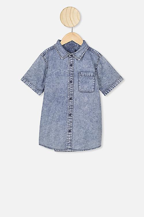 Resort short sleeve shirt - denim wash