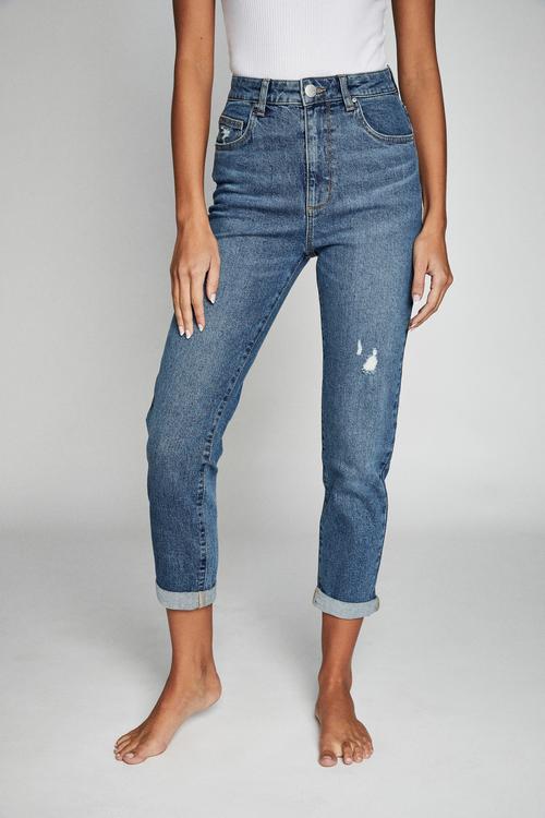 Stretch mom jean - bronte blue