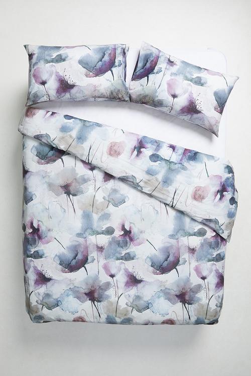 Zara floral cotton duvet cover set - multi