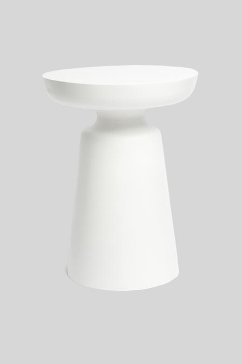 Drum side table - white