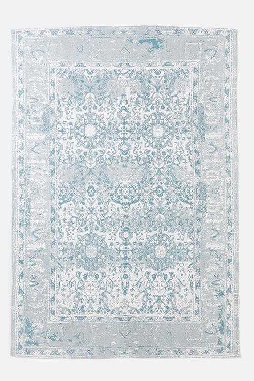 Antique printed rug - blue