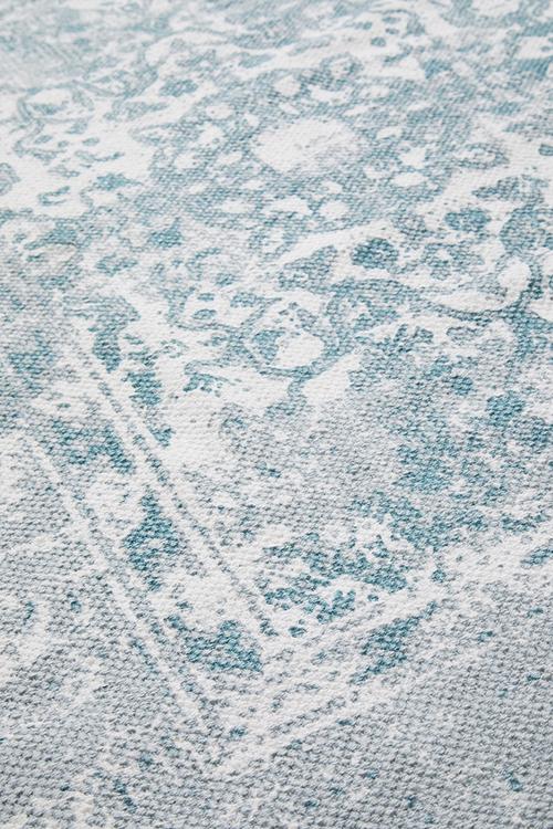 Antique printed rug - blue