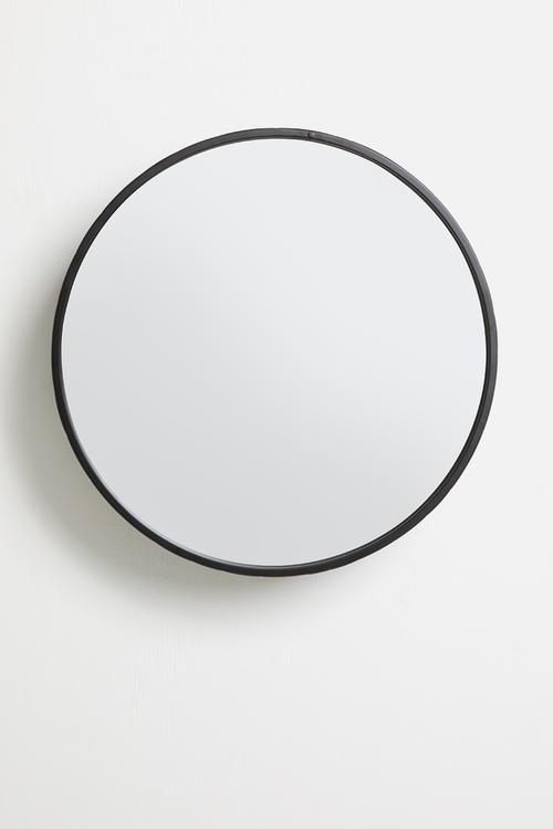 Mirror metal round - black 