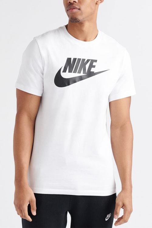 Nsw icon futura short sleeve tee - white & black