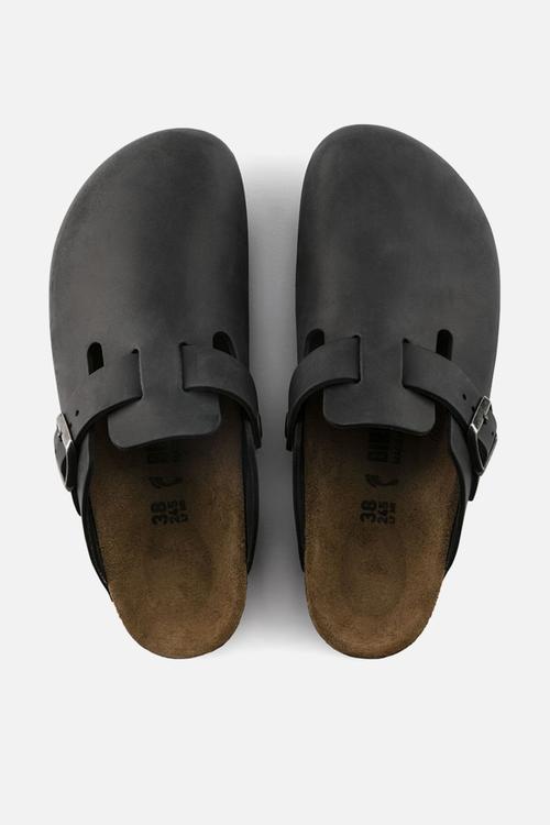 Boston waxy leather regular - black