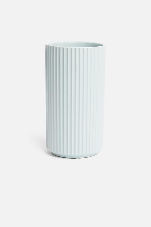 Ribbed vase - blue