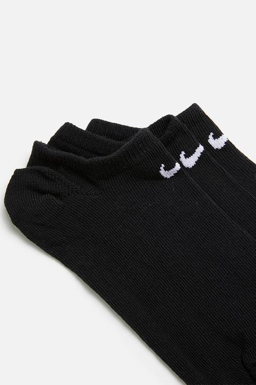 Lightweight 3 pack no show socks - black & white