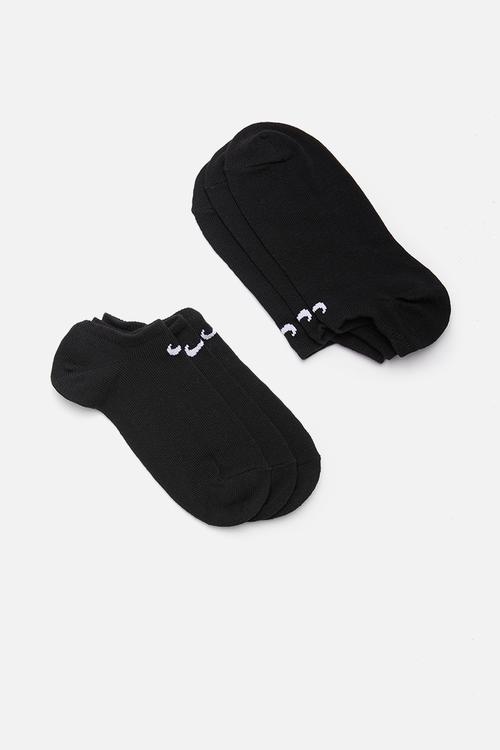 Lightweight 3 pack no show socks - black & white