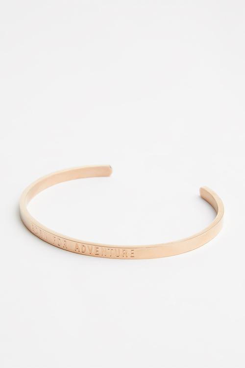Born for adventure bangle - rose gold