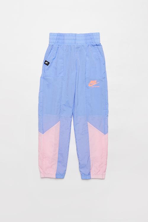 Girls Nike sportswear heritage woven pant - blue & pink 