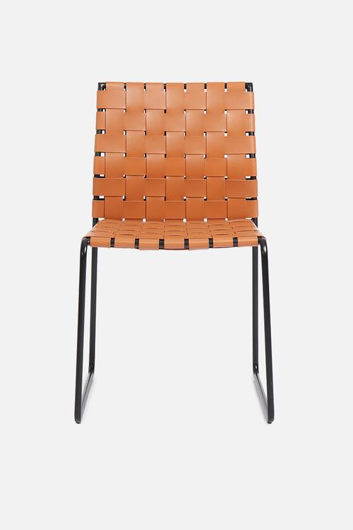 Woven dinning chair - brown