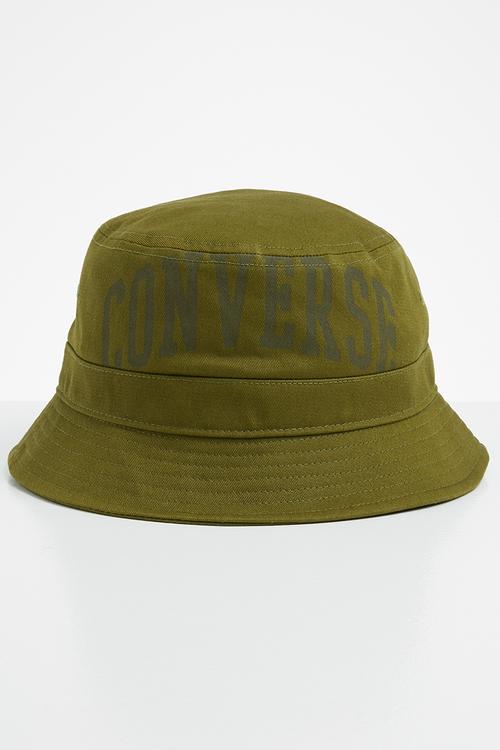 Plaid wordmark bucket hat - green 