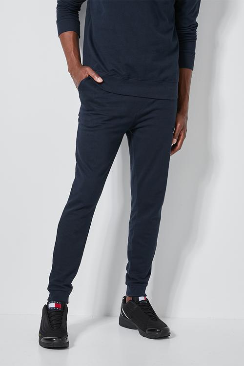 Skinny basic sweatpants - navy