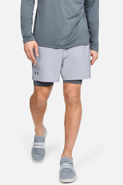 Qualifier 2-in-1 short - grey