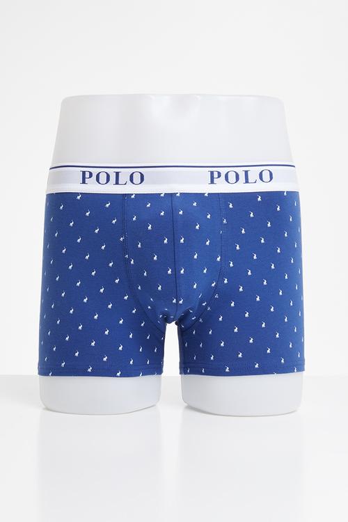 Reid all over print knit boxer - blue