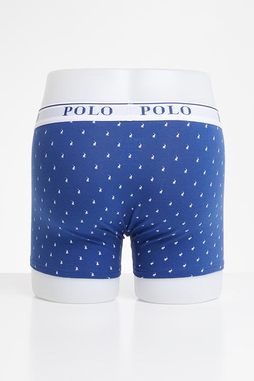 Reid all over print knit boxer - blue