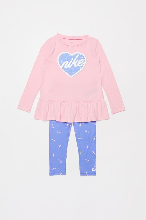 Nike swooshfetti legging set - pink & purple