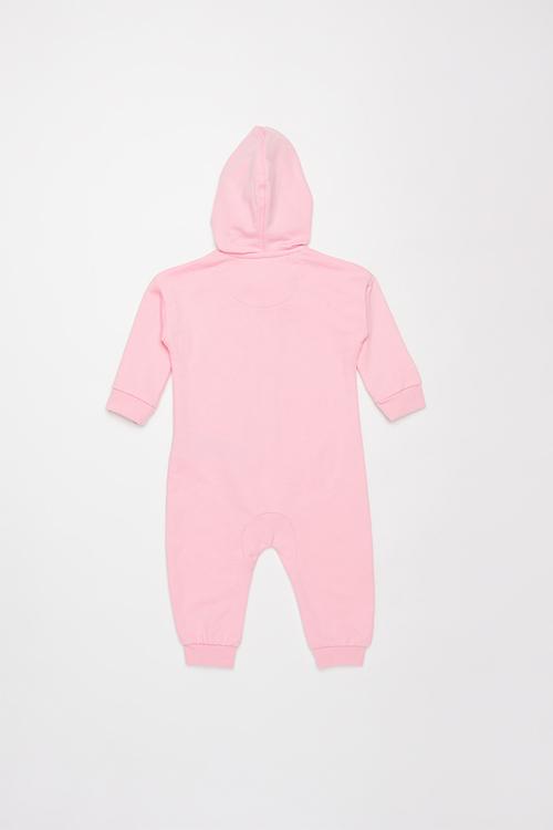 Nkn hooded baby ft coverall - pink