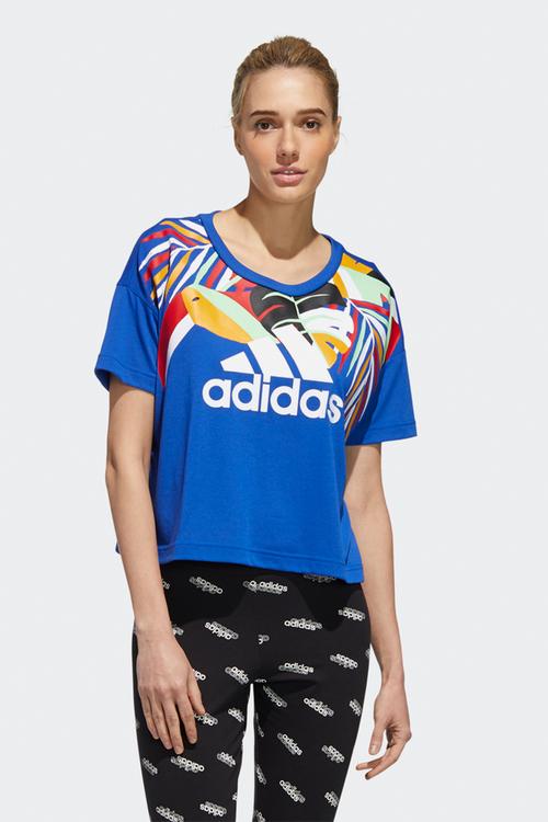 Farm graphic tee - royal blue & white