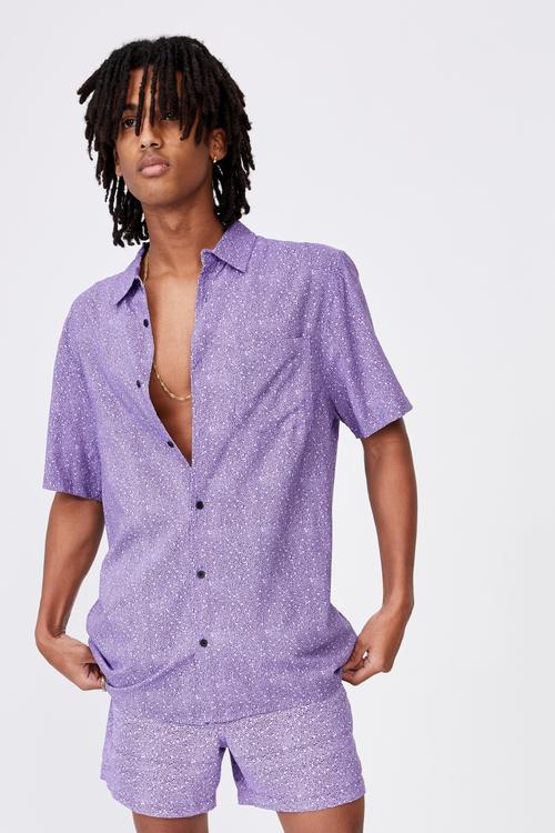 Resort shirt - purple noise