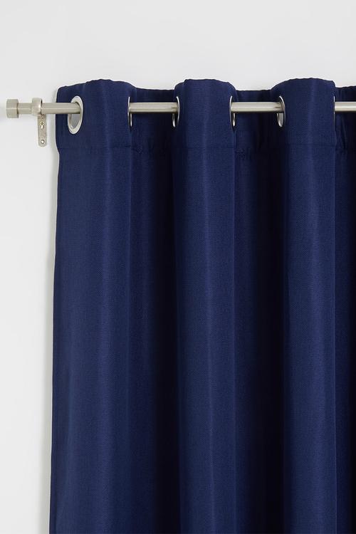 Metro self-lined eyelet curtain - navy