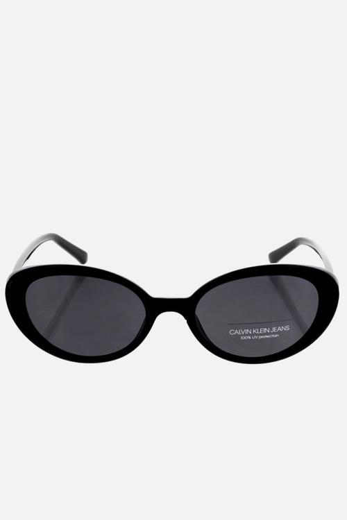 Calvin klein jeans oval sunglasses - black