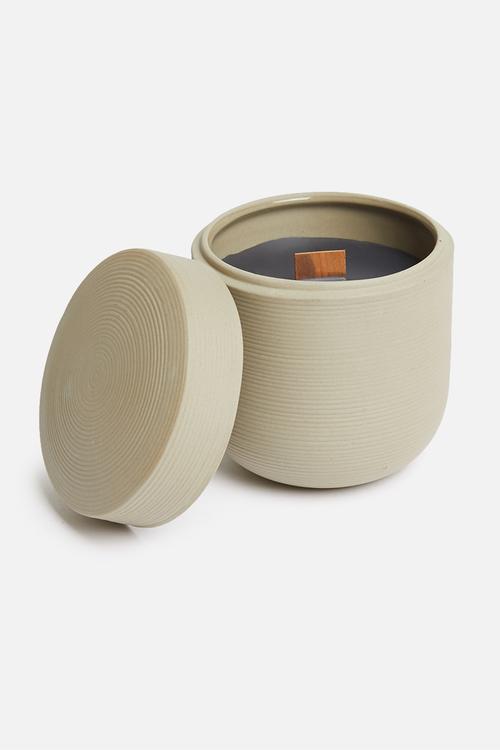 Lines candle - natural